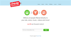 Desktop Screenshot of cheapvisitors.com