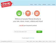 Tablet Screenshot of cheapvisitors.com